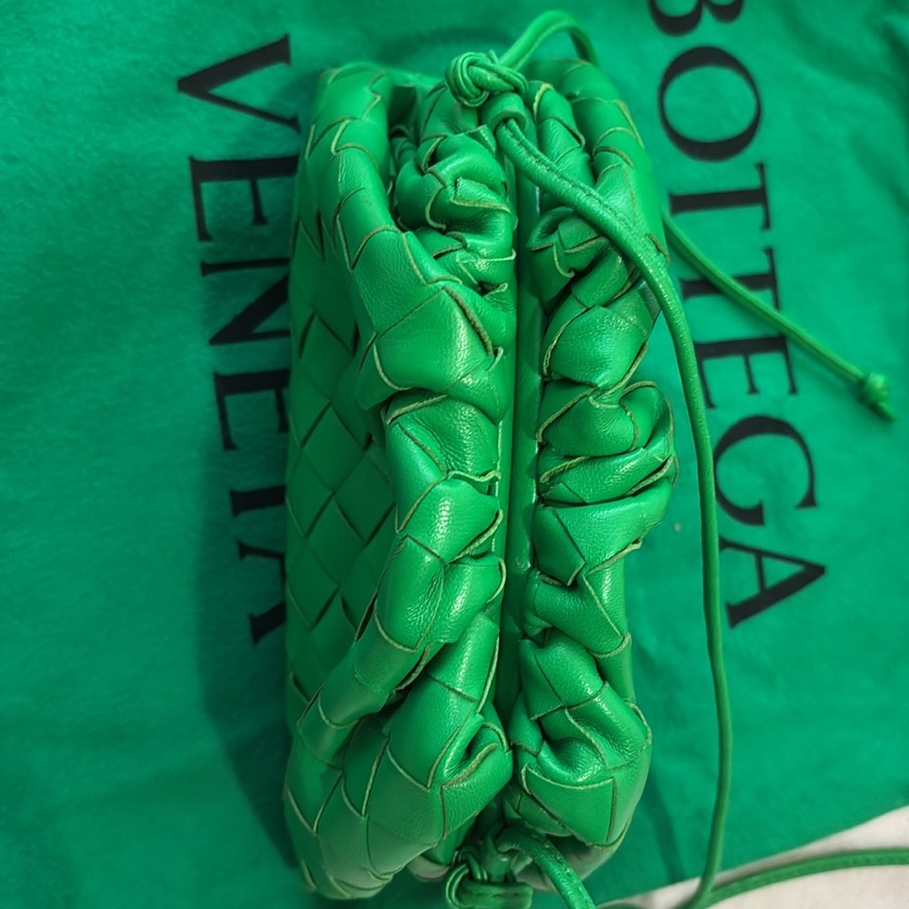 Authentic Bottega Veneta Intrecciato mini pouch clutch parakeet - Picture 7 of 10